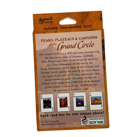 Playing Cards Sealed Peaks Plateaus & Canyons of the Grand Circle 54 Photos - Picture 4 of 5